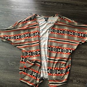 Tribal like open cardigan